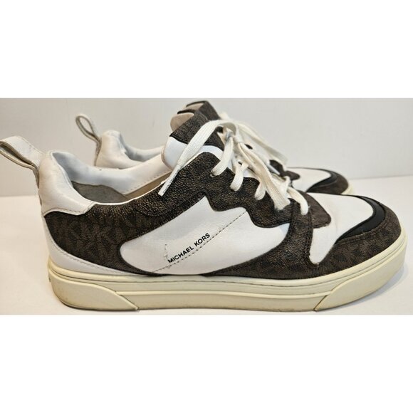 Michael Kors Baxter Sneakers Sz 8M Leather Designer Shoe - Picture 2 of 16